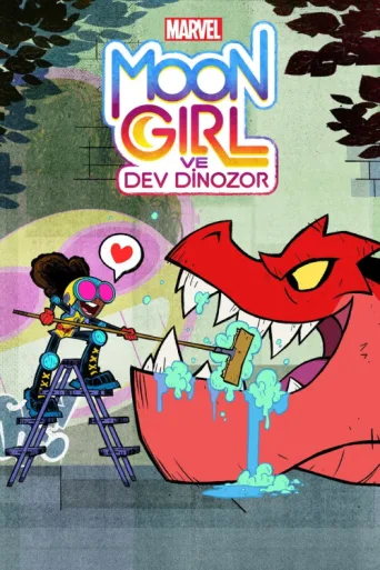 Постер Marvel Moon Girl ve dev dinozor