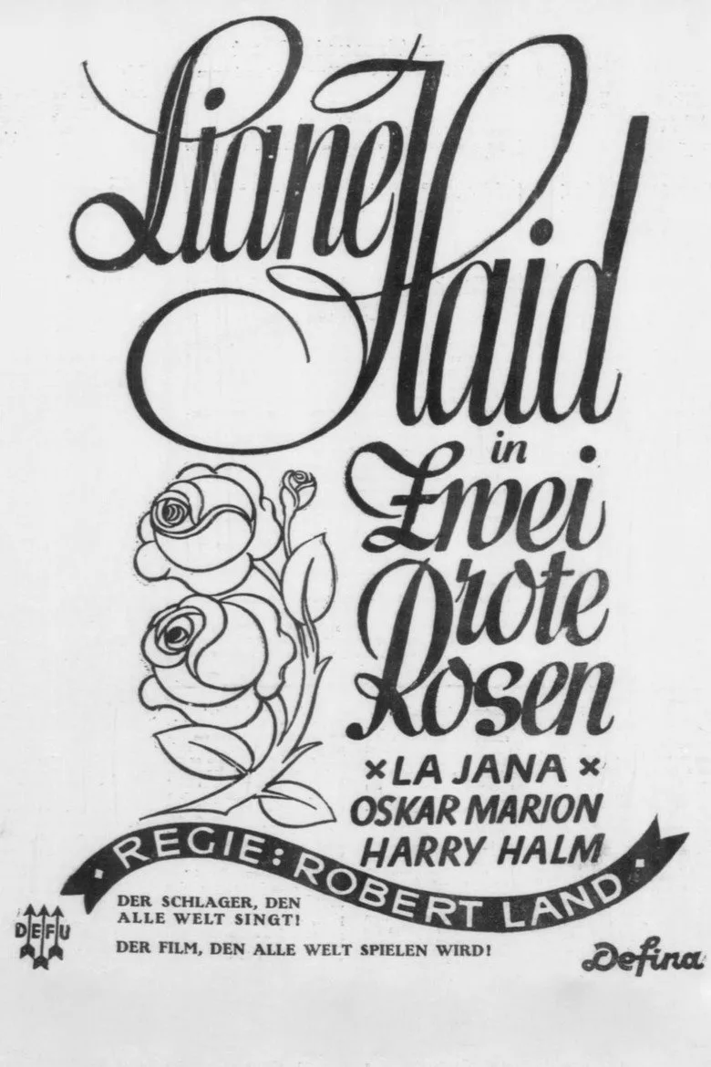 Zwei rote Rosen poster